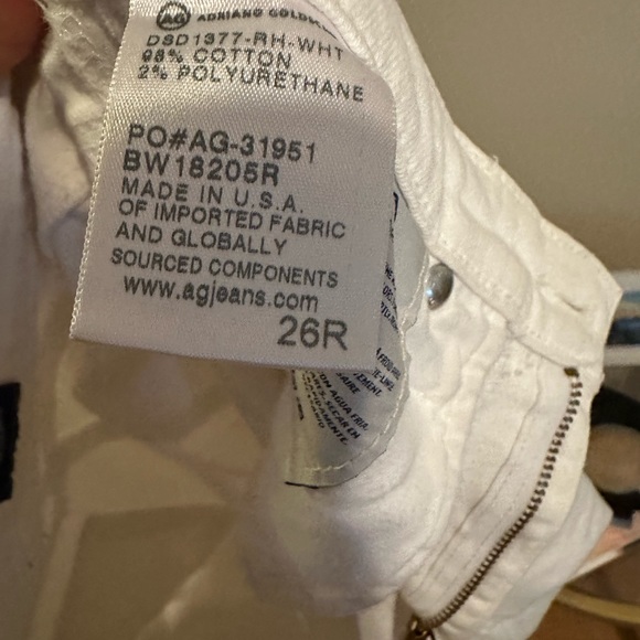 AG Stevie Ankle style white jeans perfect for spring & summer - Picture 4 of 4